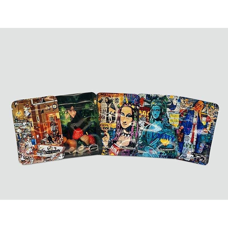 Mylar Weed Bags | 3.5g With Zipper | Artistic Design